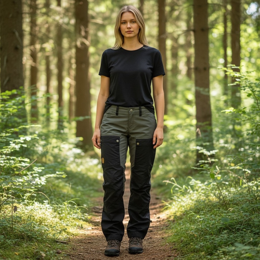 Fjallraven Keb Trousers W 46 US 33-34 Regular Grey Black G-1000 Trekking Pant